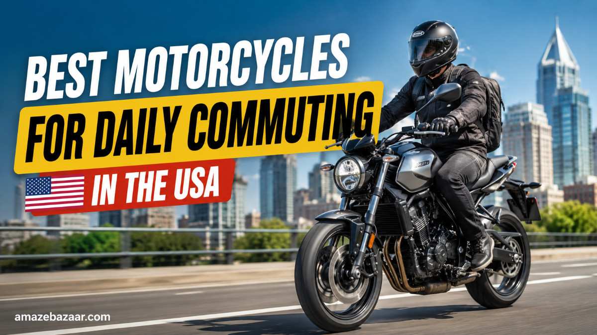 Best motorcycles for daily commuting in the USA parked on a city street